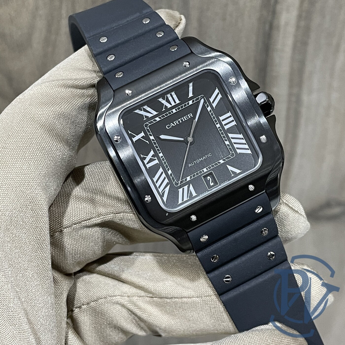 Replica Santos 904l Stainless Steel Automatic Mechanical Watch 39mm-1
