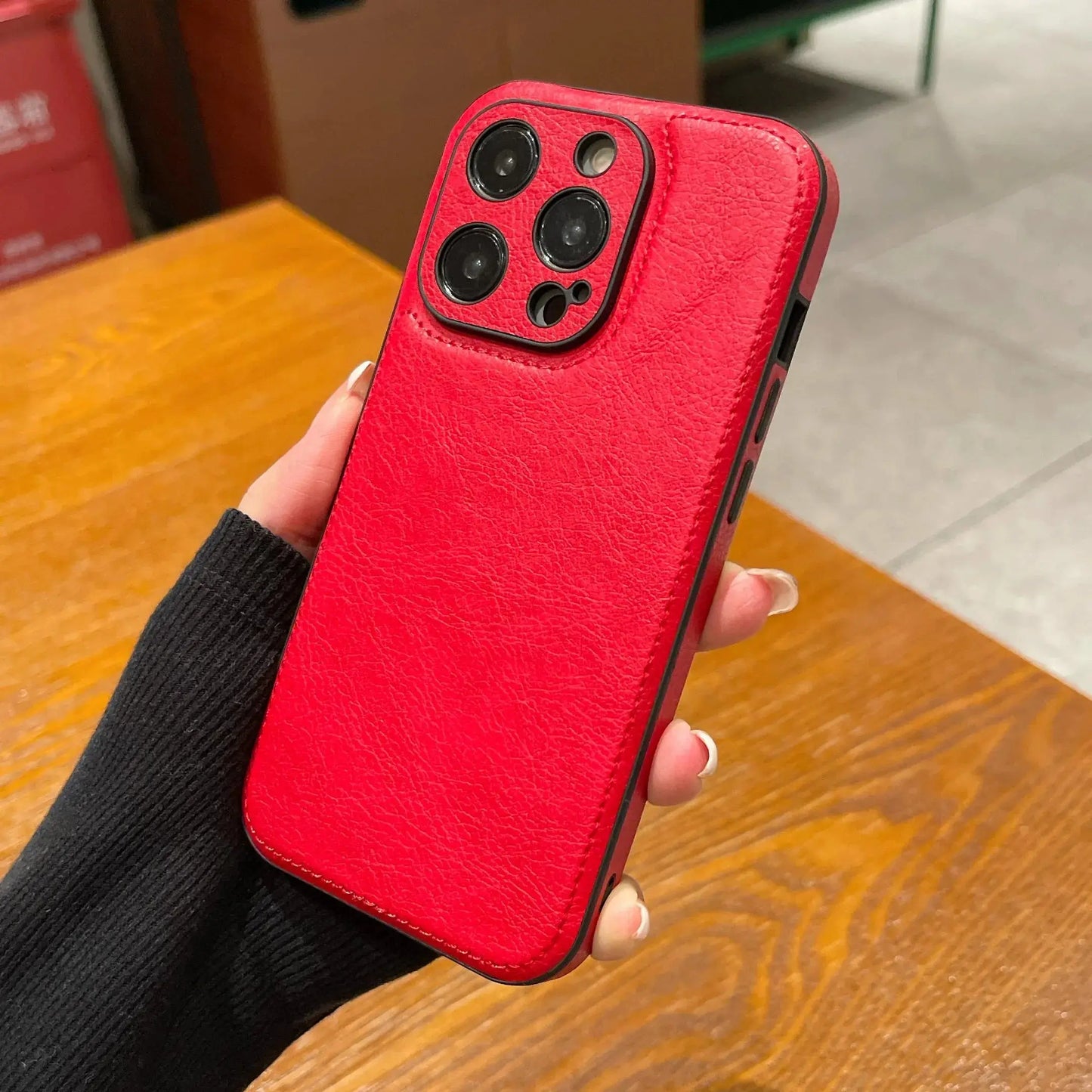 Premium Vintage Leather iPhone Case – Soft Touch Shockproof Protective Cover-s2 mysite
