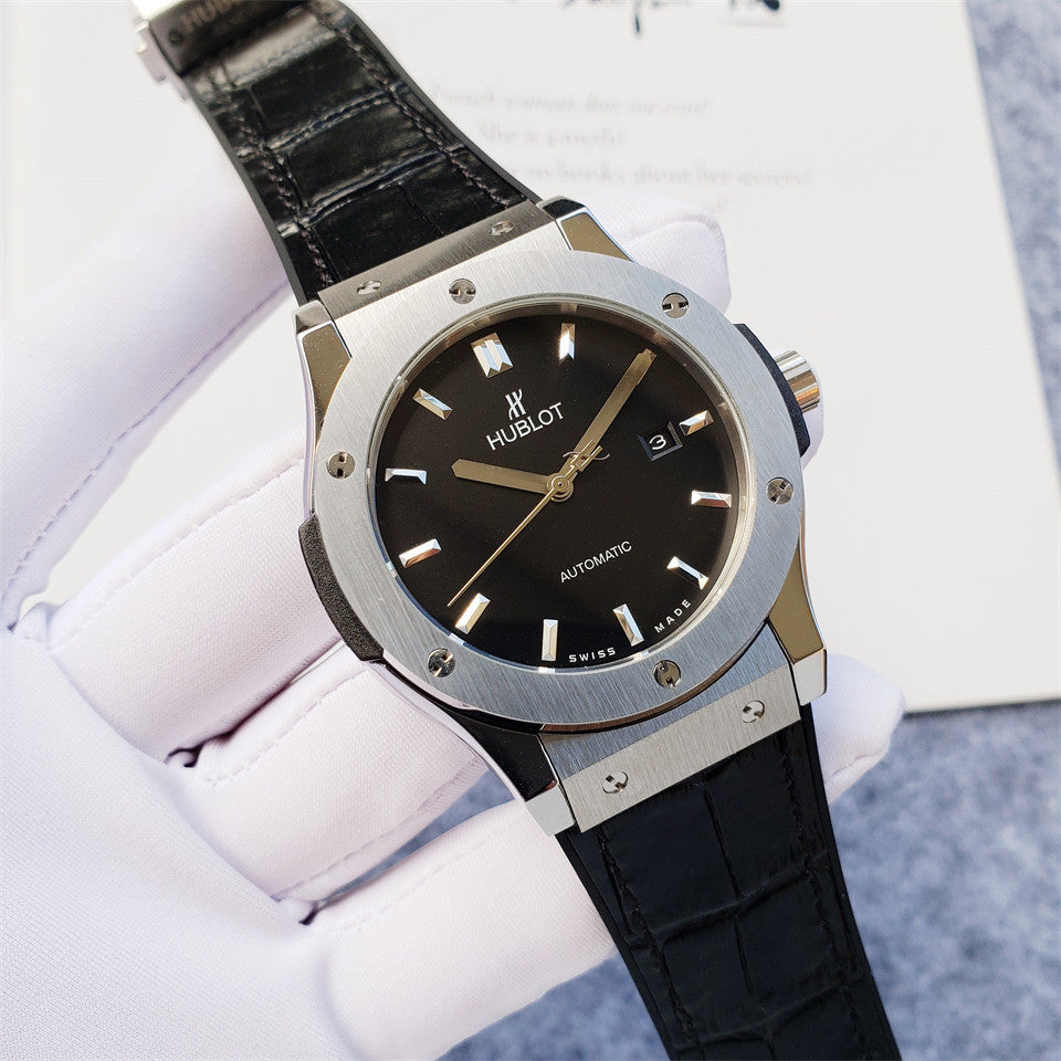 Luxury CLASSIC FUSION Automatic Watch for Men Mechanical Wristwatch Stainless Steel Leather Strap 42mm Dial
