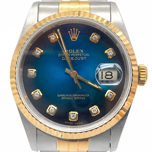 Automatic Watch for Men Replica DateJust 36mm Blue Diamond Dial 100506