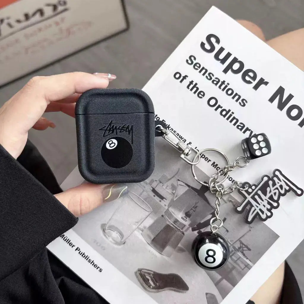 8-Ball AirPods Case with Keychain-s2 mysite