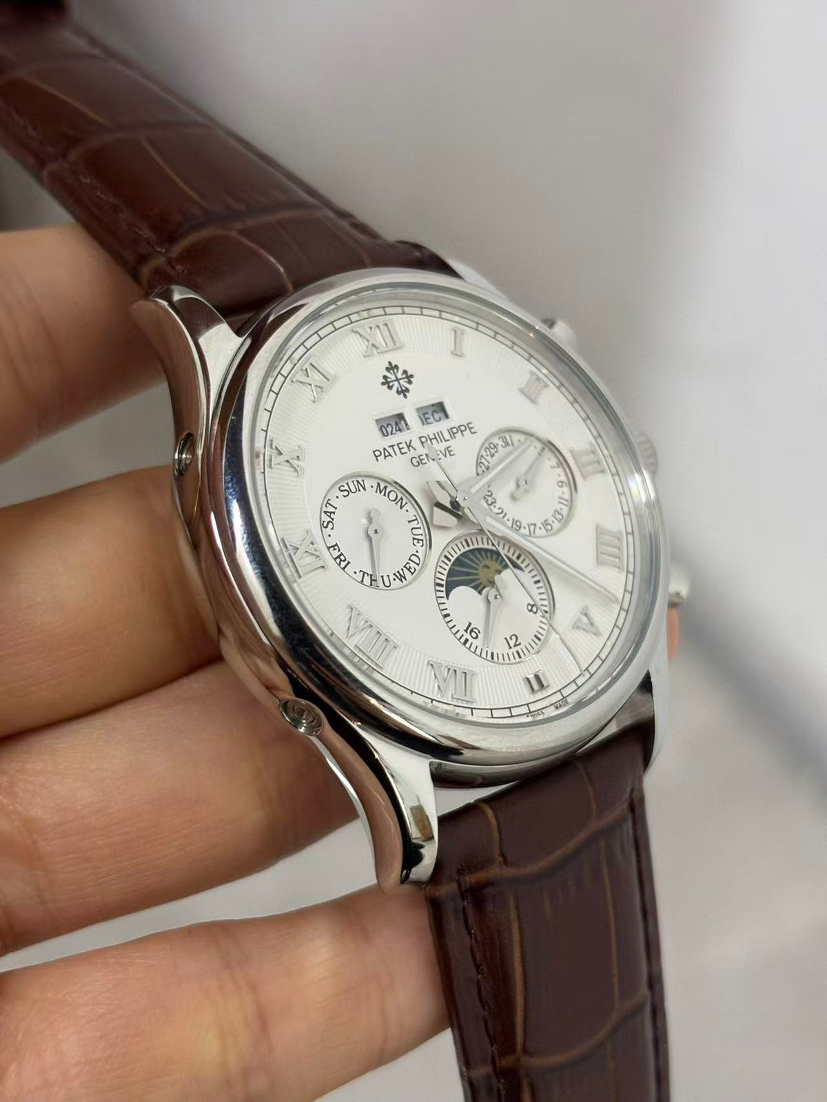 Replica Moon Phase Stainless Steel Automatic Mechanical Watch 40mm