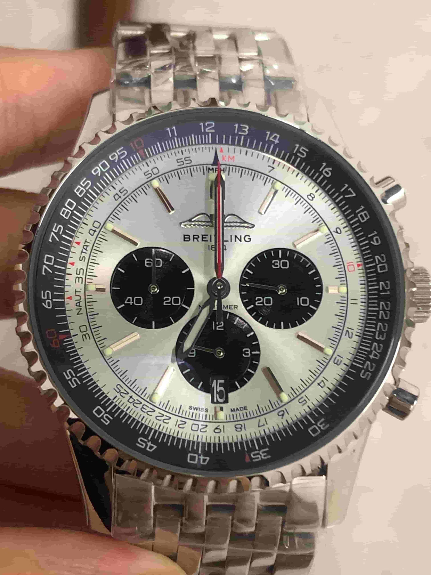 Replica Stainless Steel Japanese Vk63 Quartz Movement Watch BL47