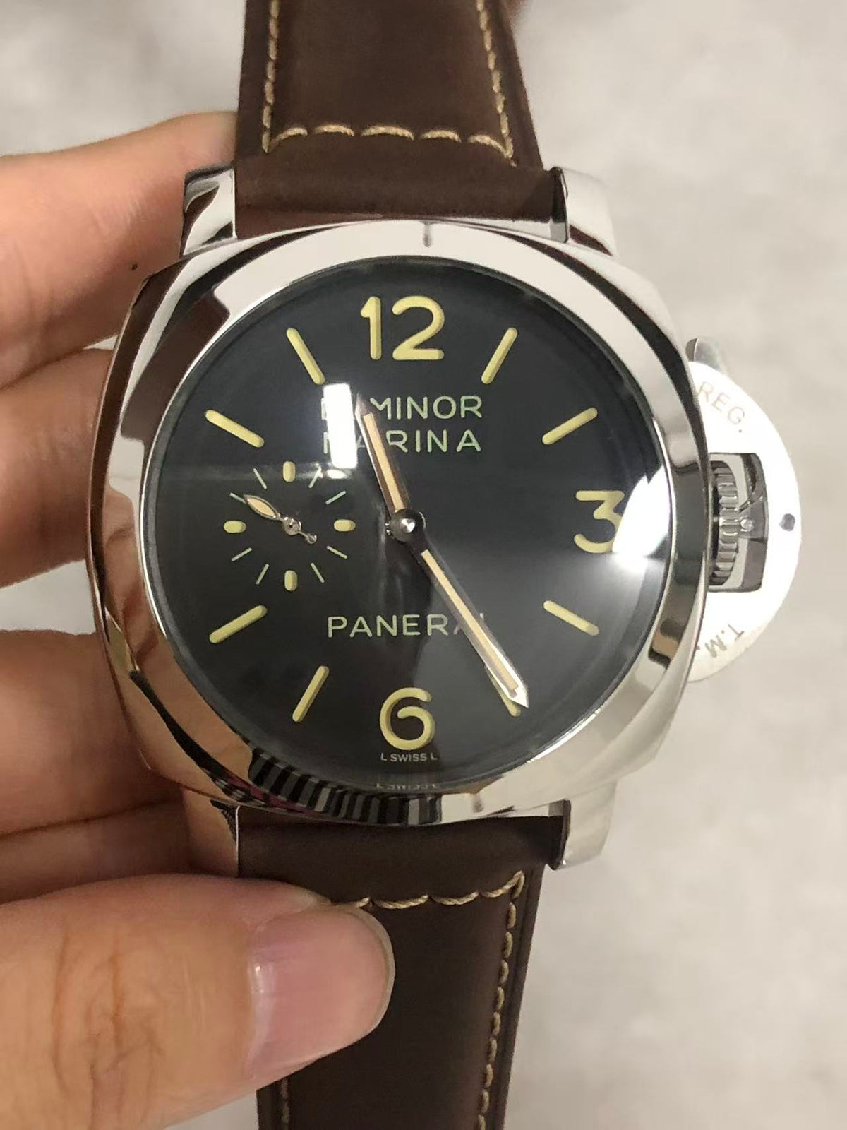 Replica LUMINOR 904L Stainless Steel Automatic Mechanical Watch Mens Watches 45mm