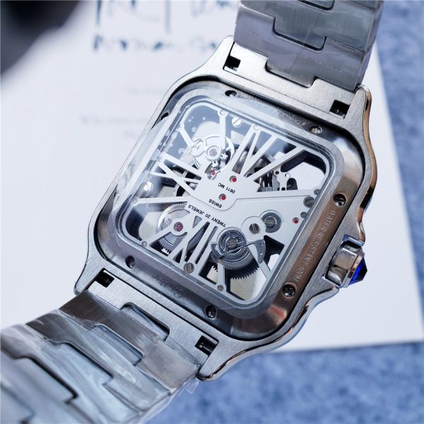 Replica Santos 904l Stainless Steel Quartz Watch 38mm-1