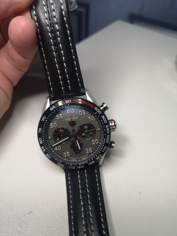 Replica Tag Porsche Carrera Leather Strap (800402)