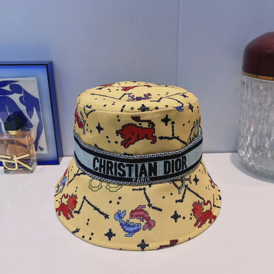 Vintage Oblique Webbing Bucket Hat | Luxury Designer Cotton Bucket Hat-s2 mysite