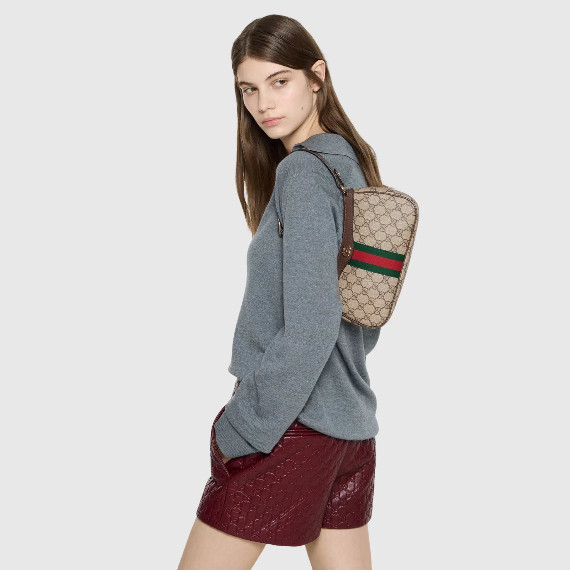Canvas Patterned Shoulder Bag-18 mysite