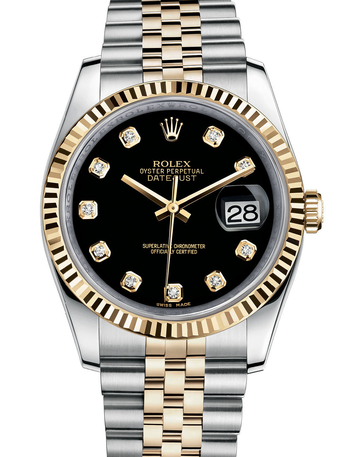 Automatic Watch for Men Replica DateJust Gold Black Dial 40mm R061201