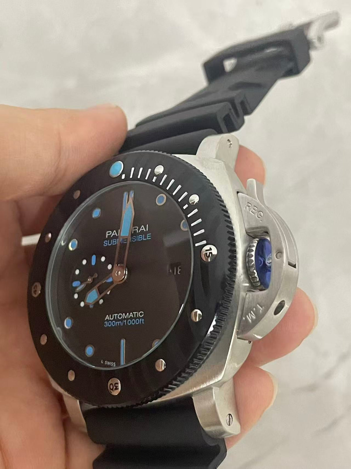 Replica SUBMERSIBLE 904L Stainless Steel Automatic Mechanical Watch Mens Watches 47MM
