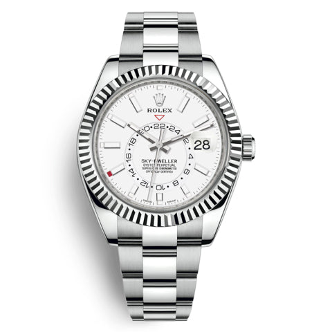 Automatic Watch for Men Replica Sky Dweller white Dial Rubber Belt 40mm R061210