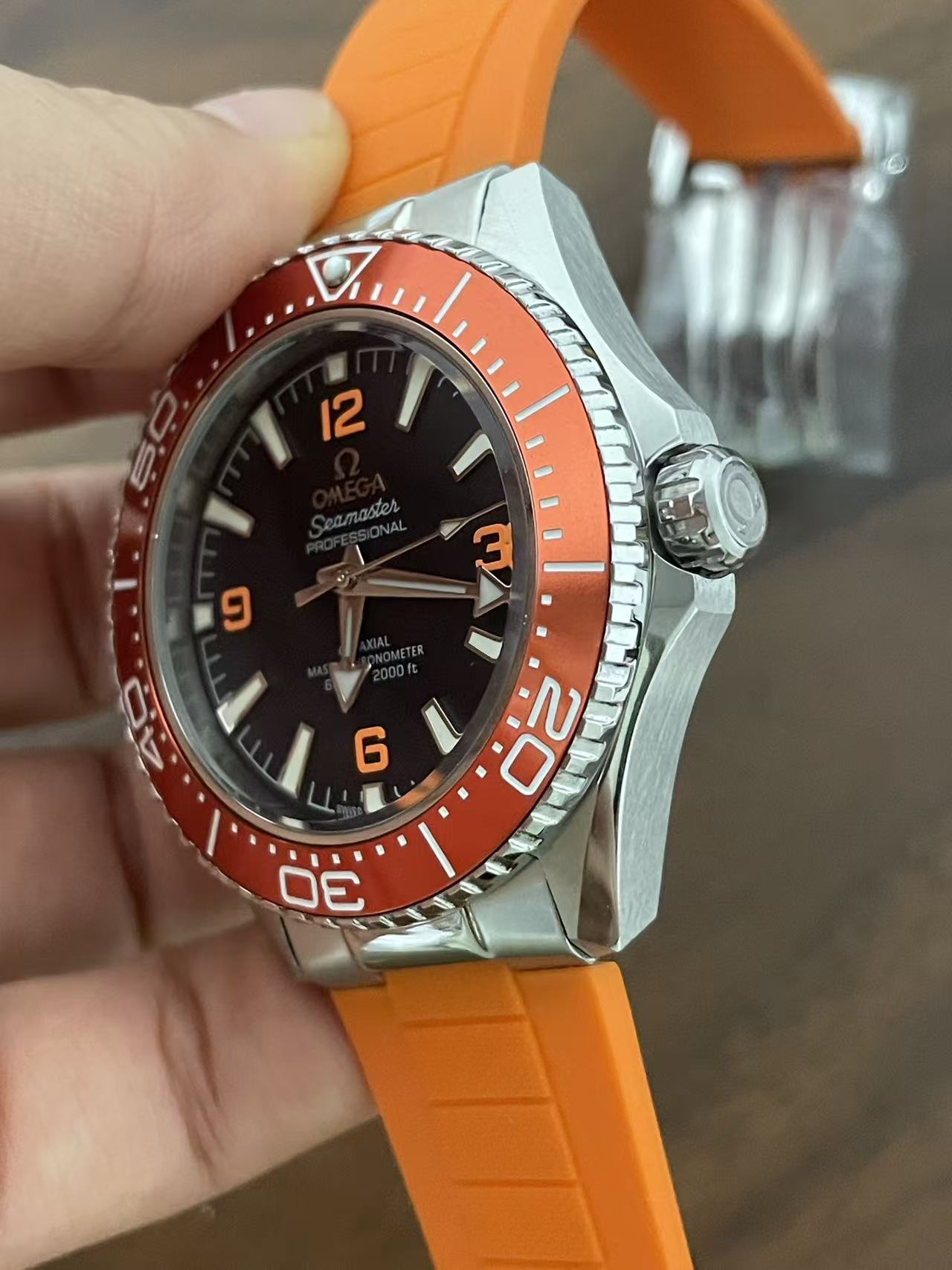 Replica Seamaster 600M Rubber Strap Automatic Mechanical Mens Watches 42MM