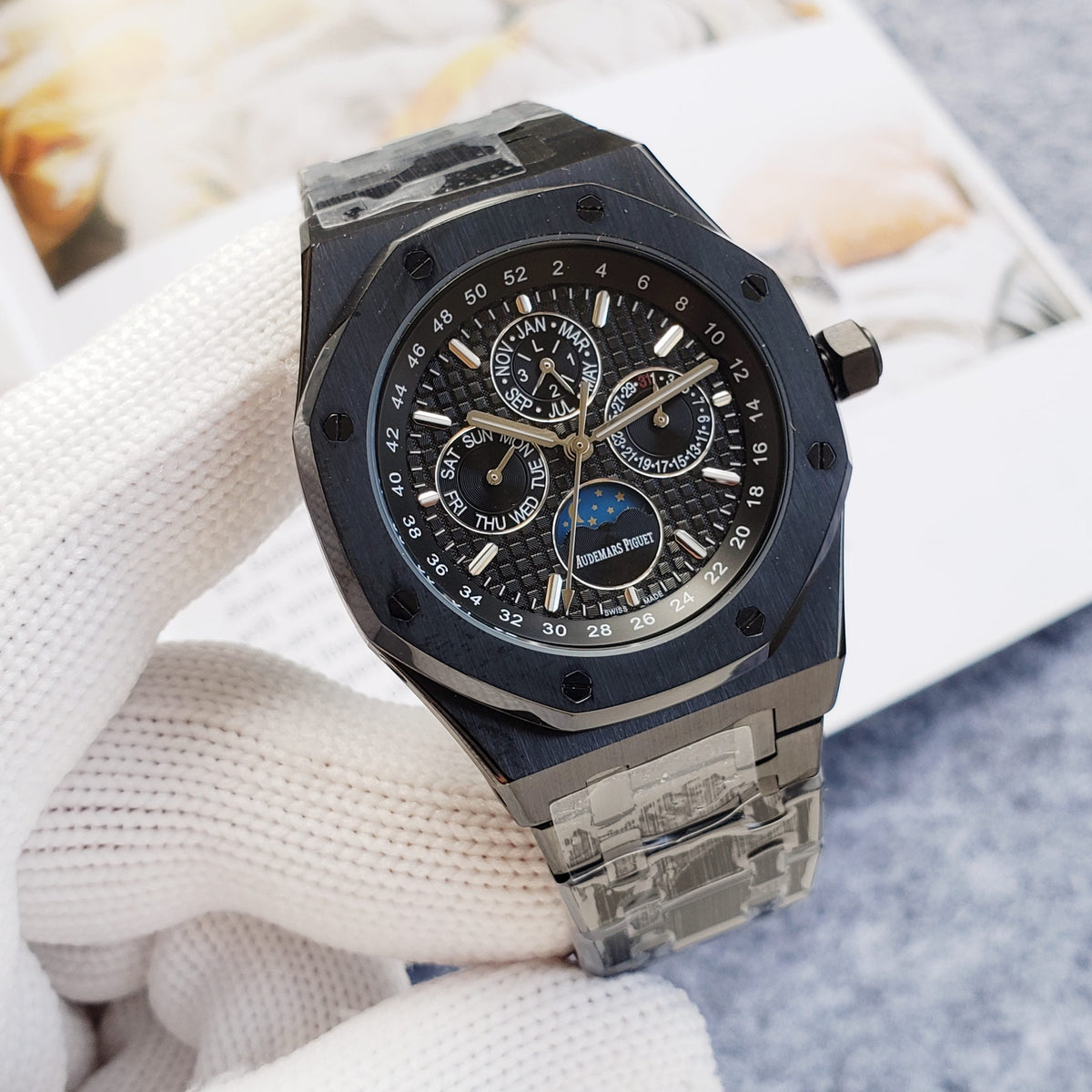Replica Royal Oak Moonphase 904l Stainless Steel Automatic Mechanical Watch 42mm