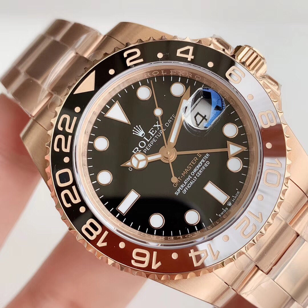 Automatic Watch Replica GMT Master II ALLROSE Black 100710