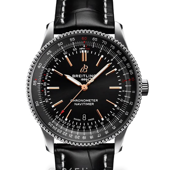 Luxury Automatic Watch for Leather Strap Aviation Timing 46mm Automatic Mechanical Watch