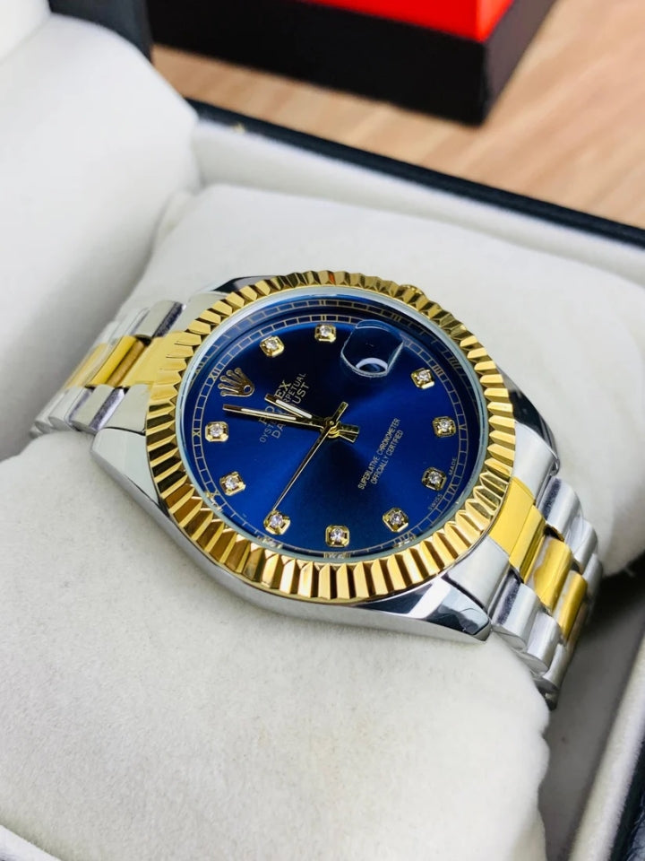 Automatic Watch for Men Replica DateJust 36mm Blue Diamond Dial 100506