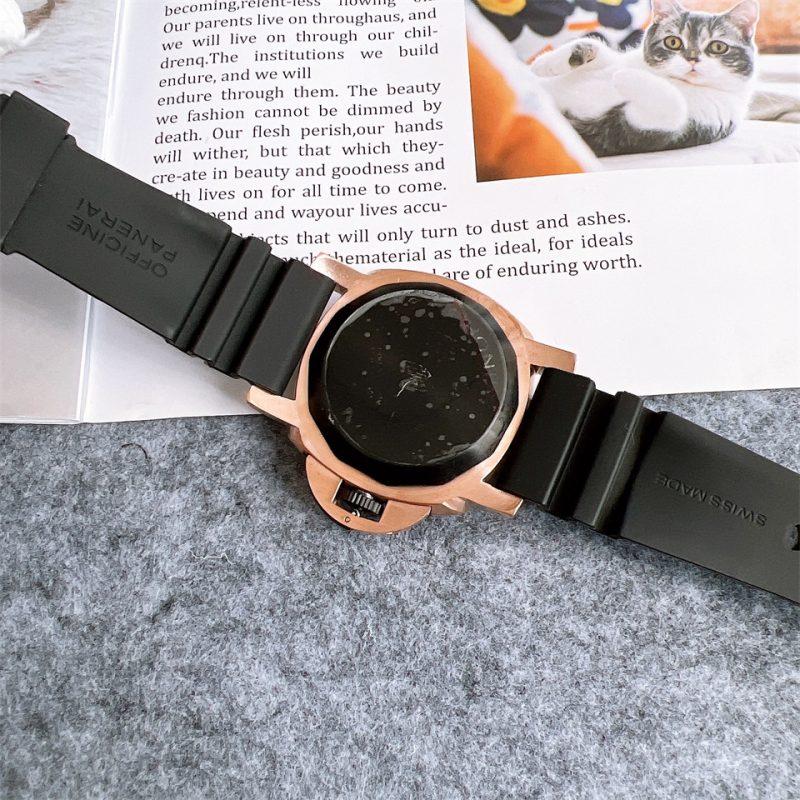904l Stainless Steel Automatic Mechanical Watch Rrubber Strap Mens Watches 47MM