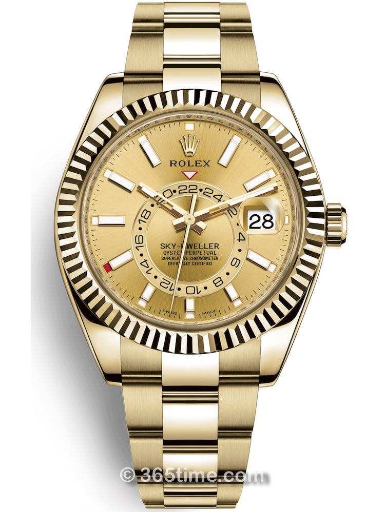 Automatic Watch for Men Replica Sky Dweller All Gold Dial 40mm R0612013