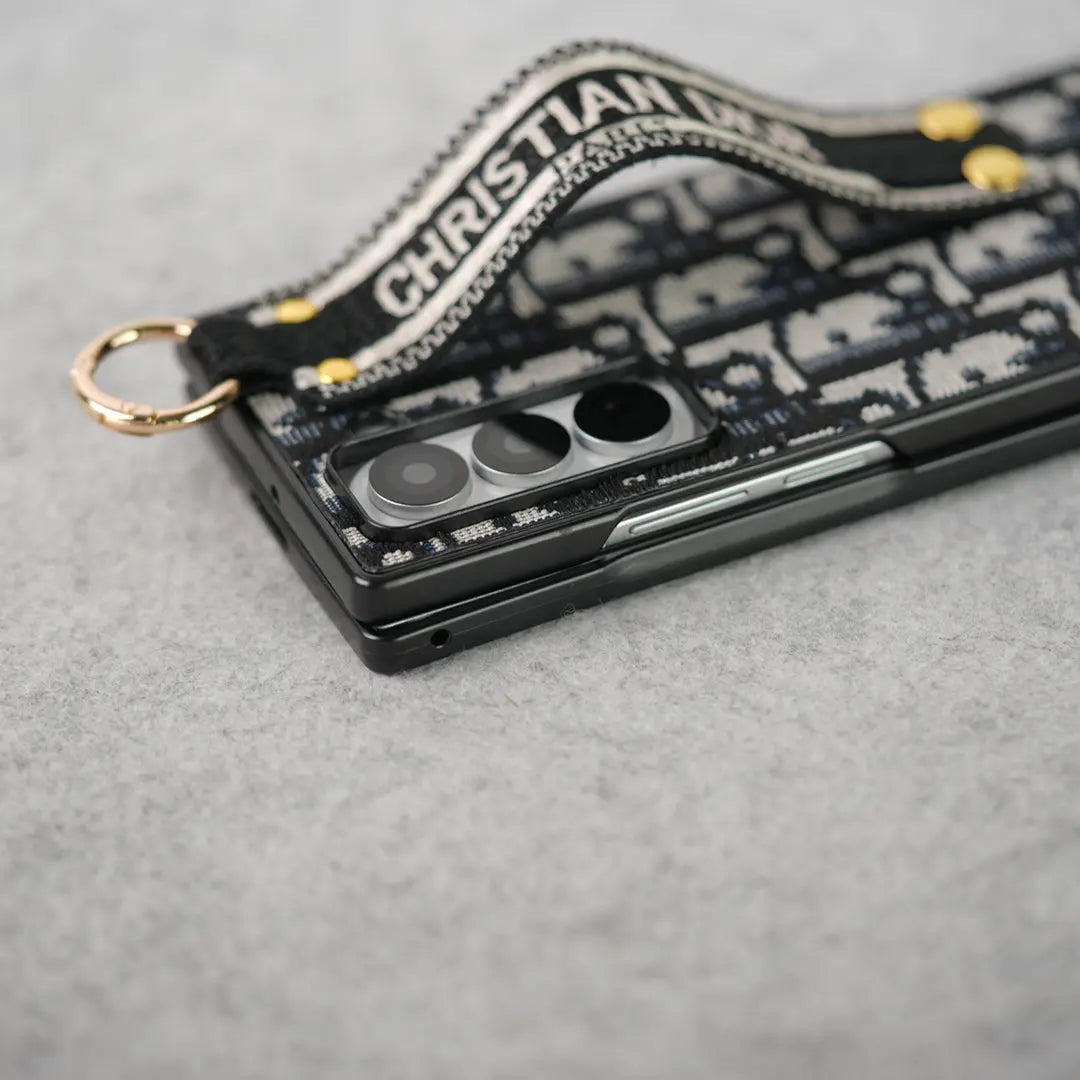 Luxury Brand C Dior Belt Embroidery Case For Samsung Z Fold-1 mysite