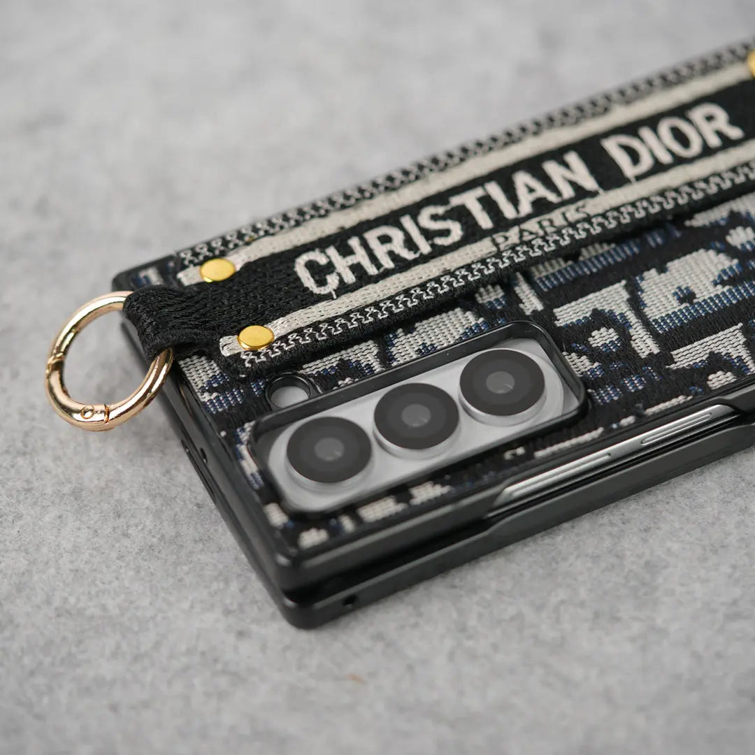 Luxury Brand C Dior Belt Embroidery Case For Samsung Z Fold-1 mysite