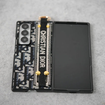 Luxury Brand C Dior Belt Embroidery Case For Samsung Z Fold-1 mysite