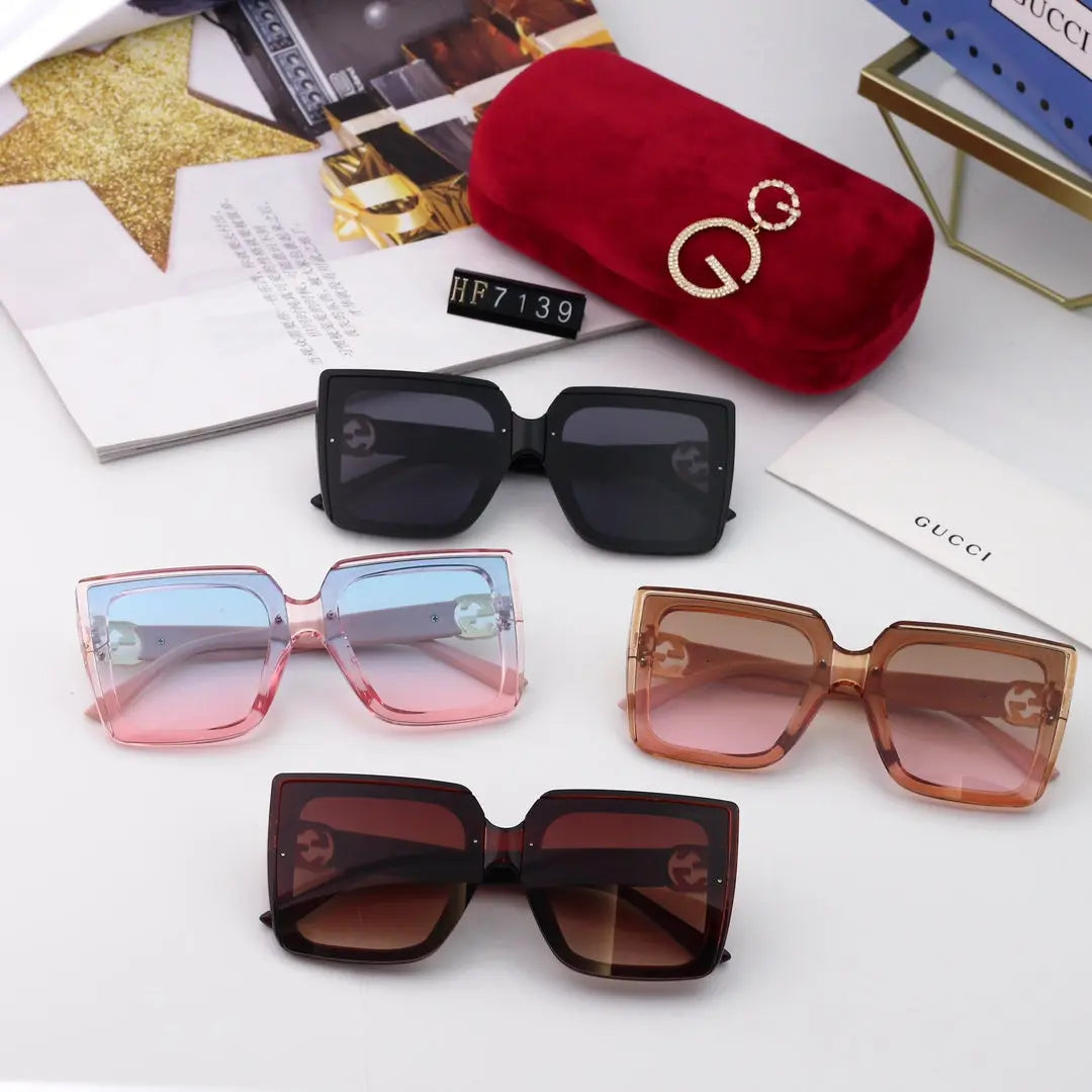 New Square Frame Environmentally Friendly PC Sunglasses 7139s-sss62 mysite