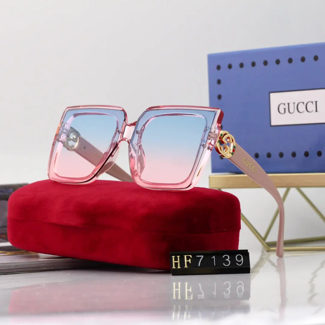 New Square Frame Environmentally Friendly PC Sunglasses 7139s-sss62 mysite