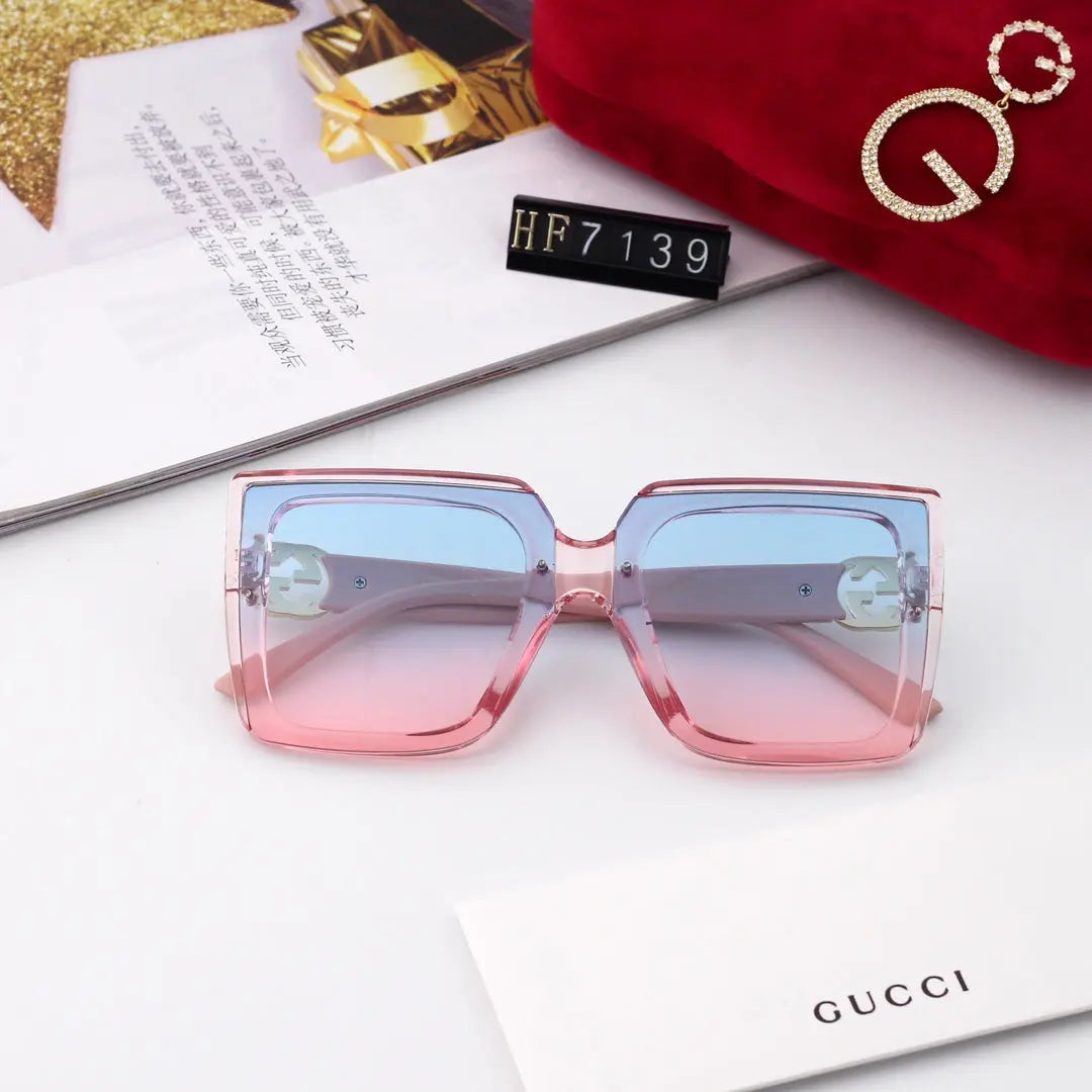 New Square Frame Environmentally Friendly PC Sunglasses 7139s-sss62 mysite