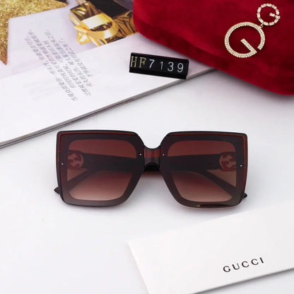 New Square Frame Environmentally Friendly PC Sunglasses 7139s-sss62 mysite
