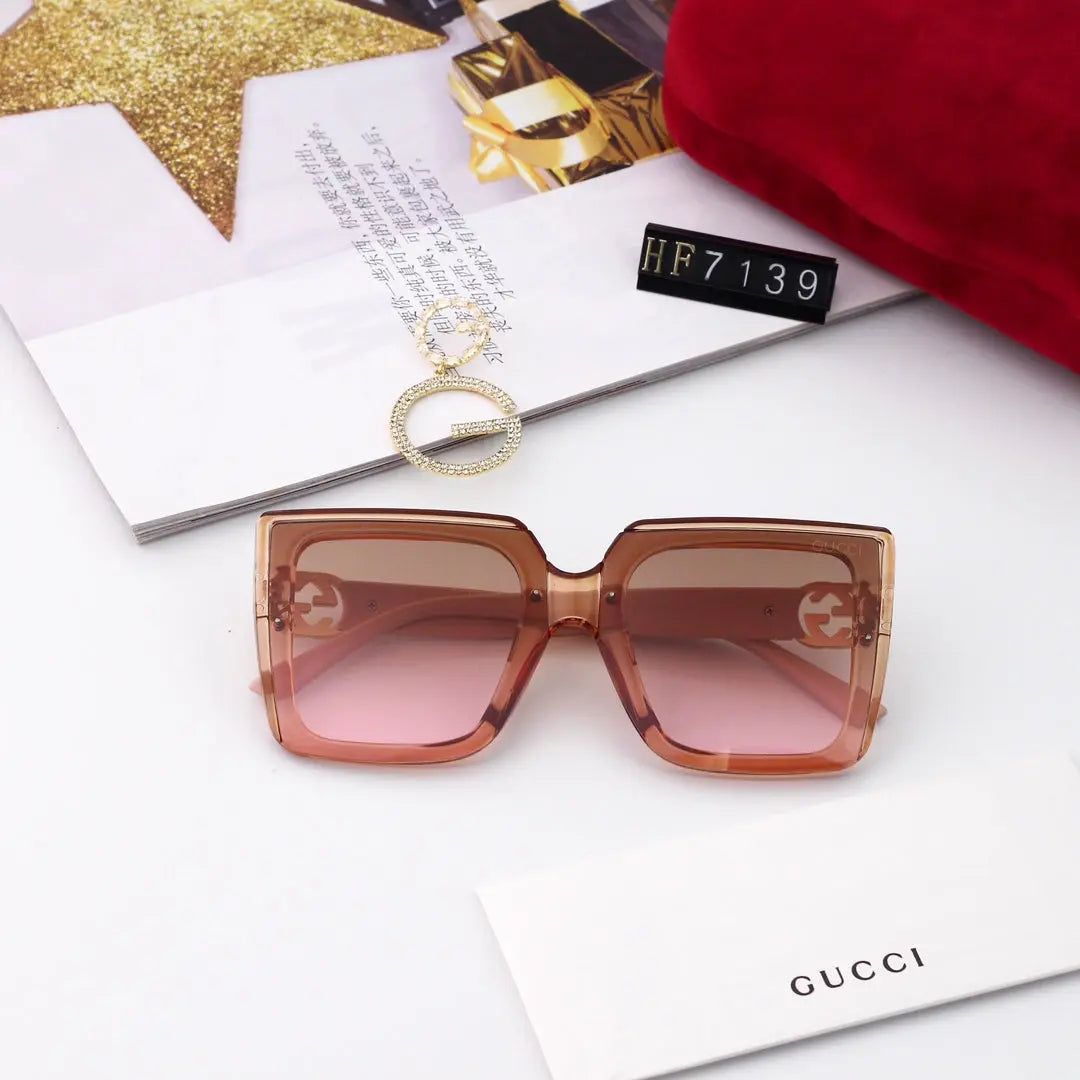 New Square Frame Environmentally Friendly PC Sunglasses 7139s-sss62 mysite
