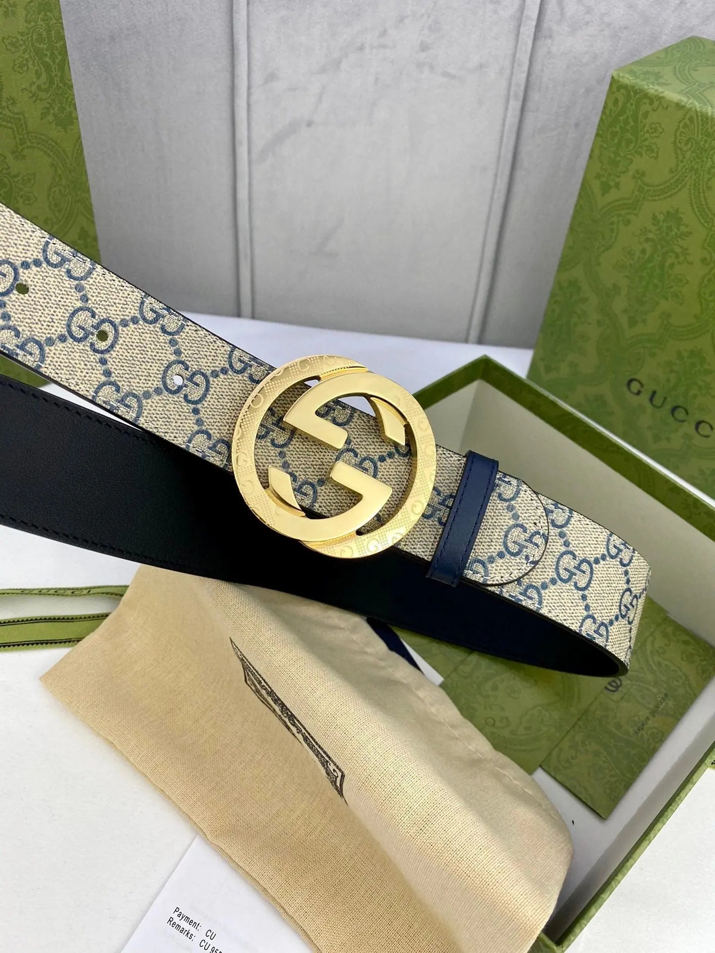 GG Classic Men's Belt Gold Buckle & Silver Buckle-1 mysite