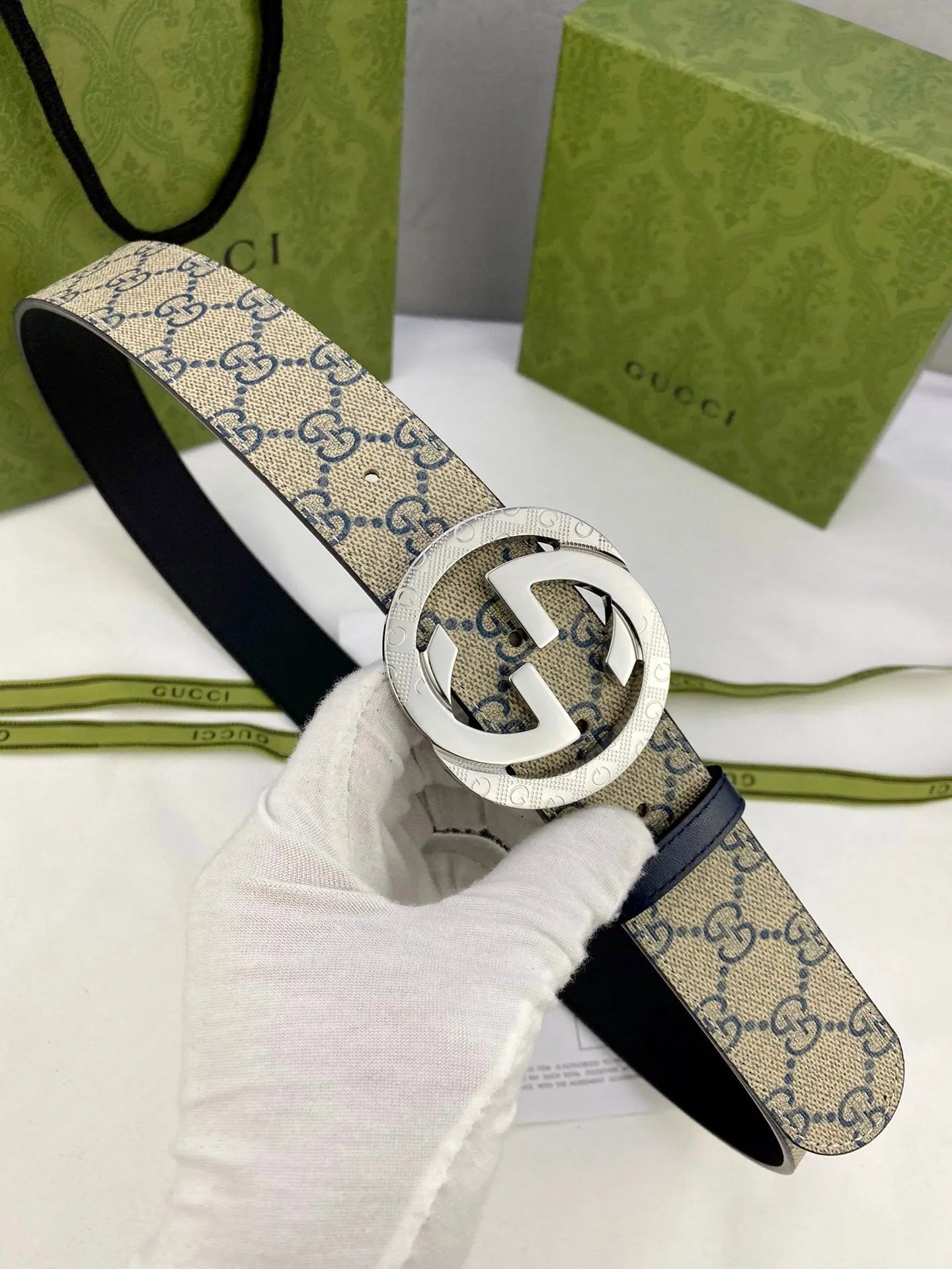 GG Classic Men's Belt Gold Buckle & Silver Buckle-1 mysite