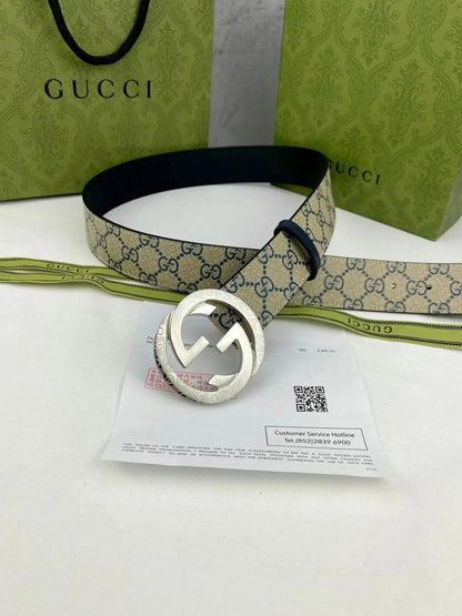 GG Classic Men's Belt Gold Buckle & Silver Buckle-1 mysite