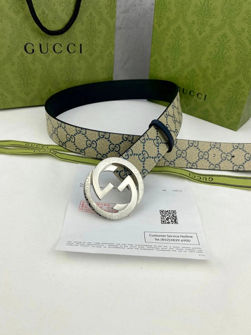 GG Classic Men's Belt Gold Buckle & Silver Buckle-1 mysite