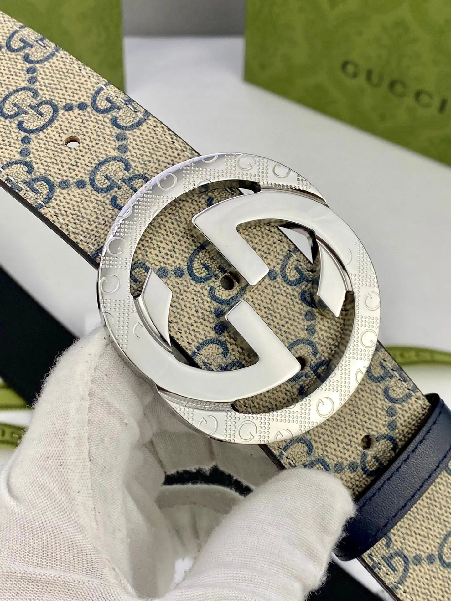 GG Classic Men's Belt Gold Buckle & Silver Buckle-1 mysite