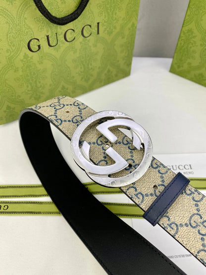 GG Classic Men's Belt Gold Buckle & Silver Buckle-1 mysite