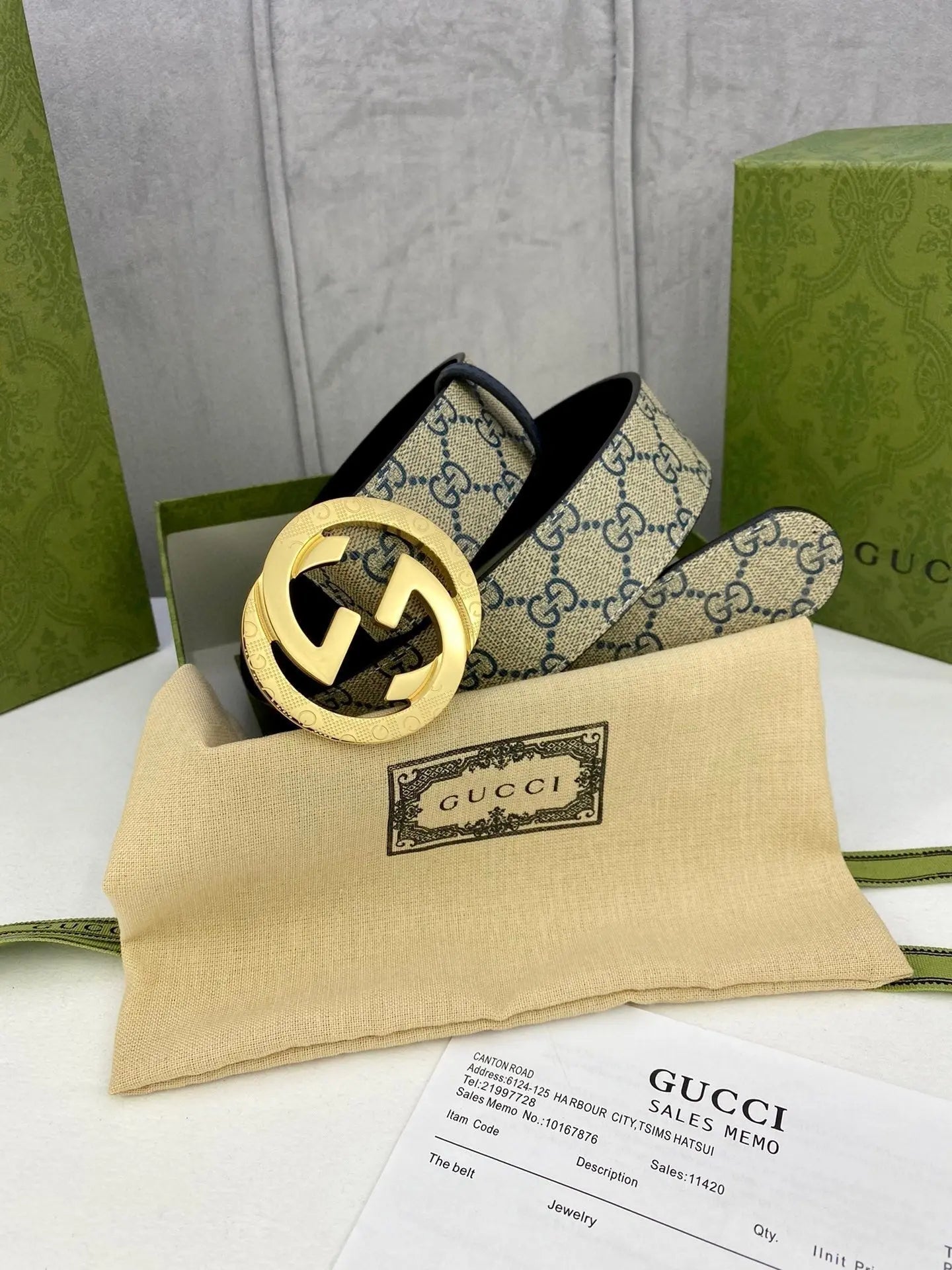 GG Classic Men's Belt Gold Buckle & Silver Buckle-1 mysite