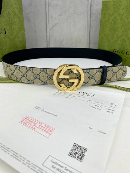 GG Classic Men's Belt Gold Buckle & Silver Buckle-1 mysite
