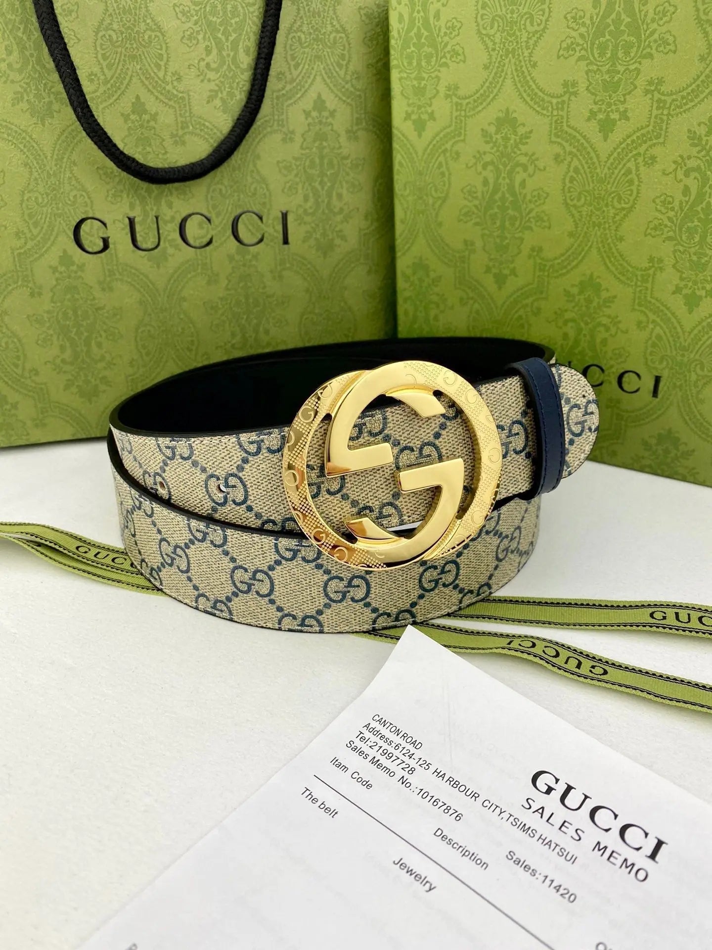 GG Classic Men's Belt Gold Buckle & Silver Buckle-1 mysite
