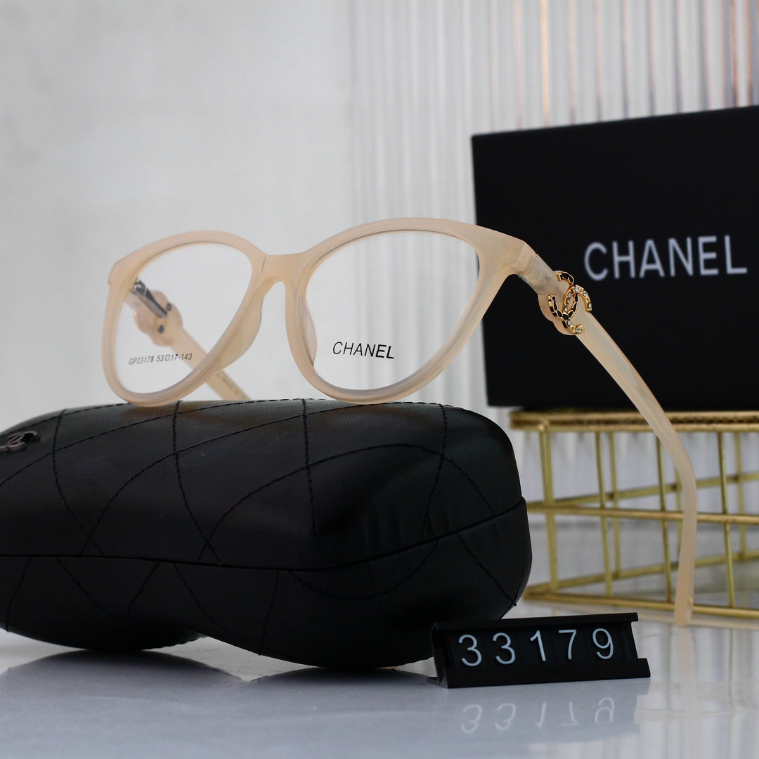 Cat-Eye Diamond Metal Logo Glasses-s-88 mysite