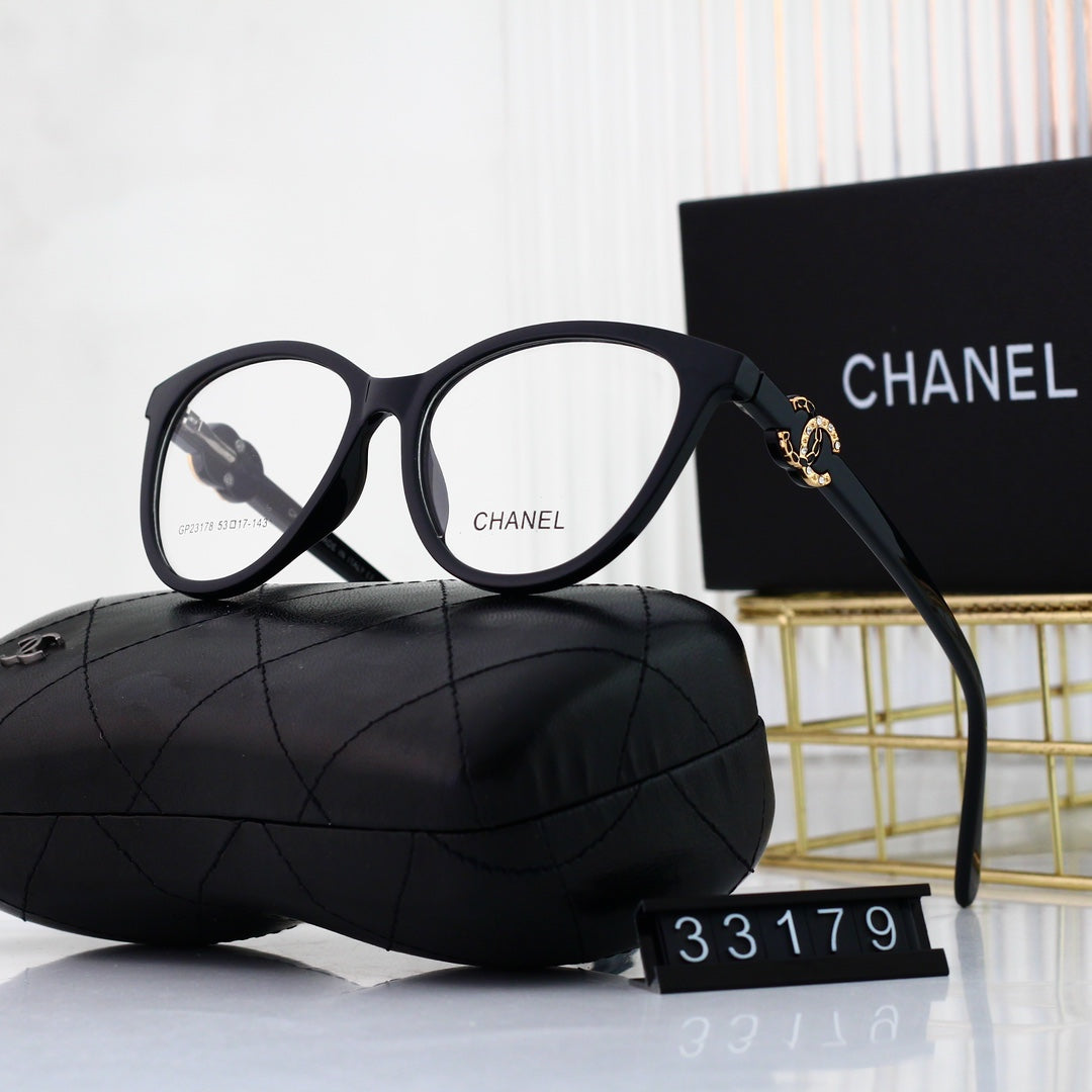 Cat-Eye Diamond Metal Logo Glasses-s-88 mysite