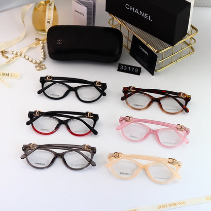 Cat-Eye Diamond Metal Logo Glasses-s-88 mysite