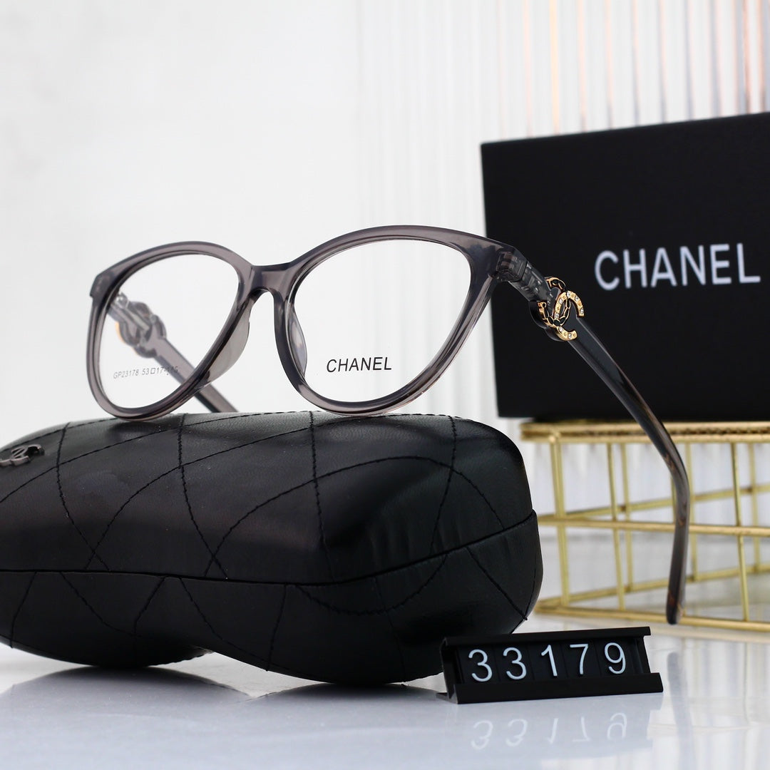 Cat-Eye Diamond Metal Logo Glasses-s-88 mysite