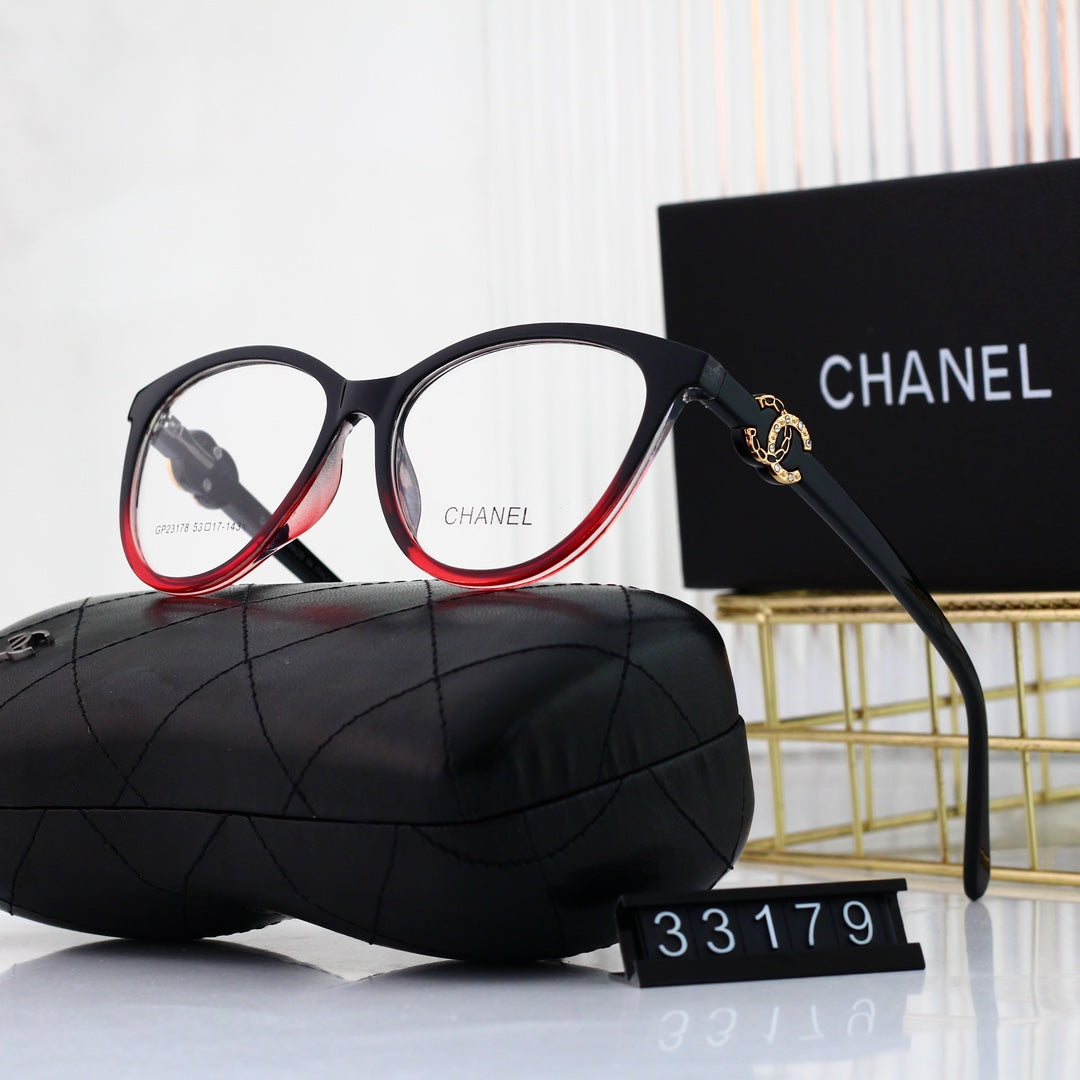 Cat-Eye Diamond Metal Logo Glasses-s-88 mysite