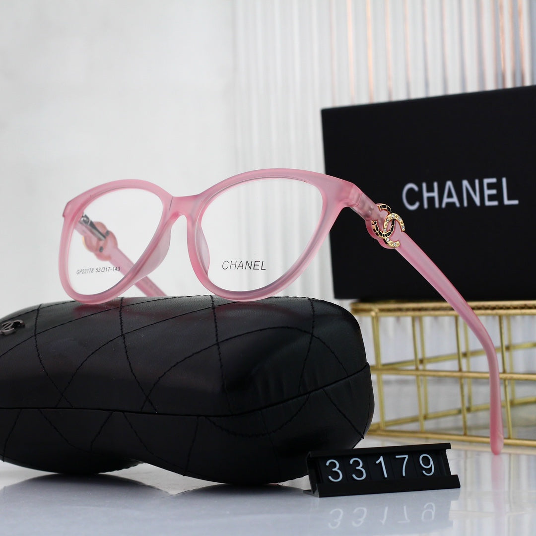 Cat-Eye Diamond Metal Logo Glasses-s-88 mysite