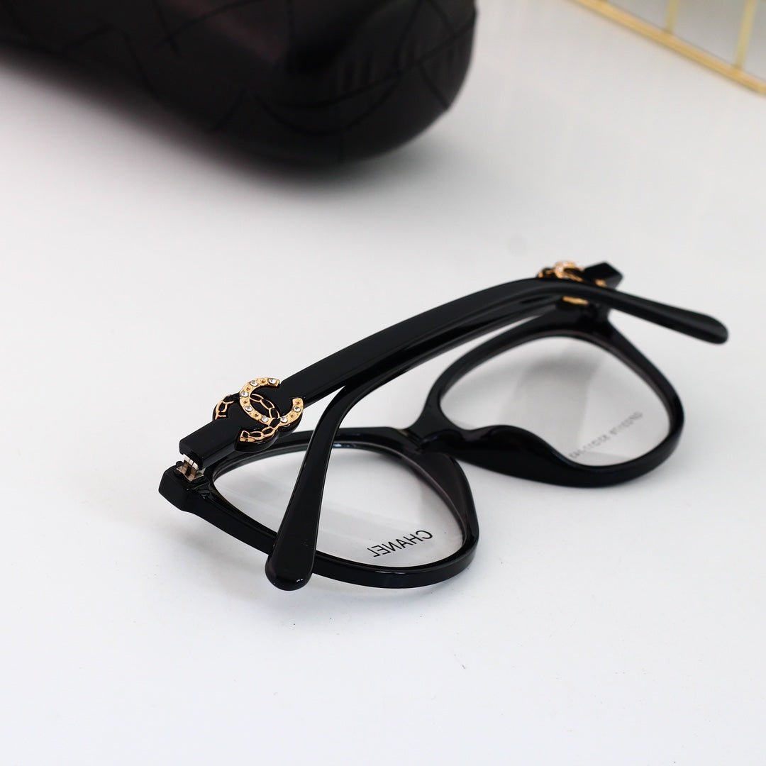 Cat-Eye Diamond Metal Logo Glasses-s-88 mysite
