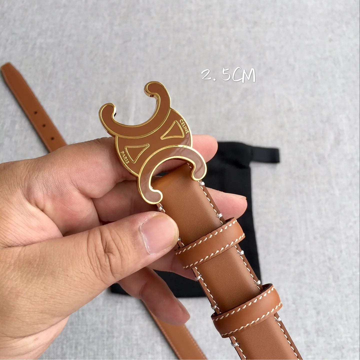 AC Women‘s Leather Belt Triomphe Buckle-1 mysite