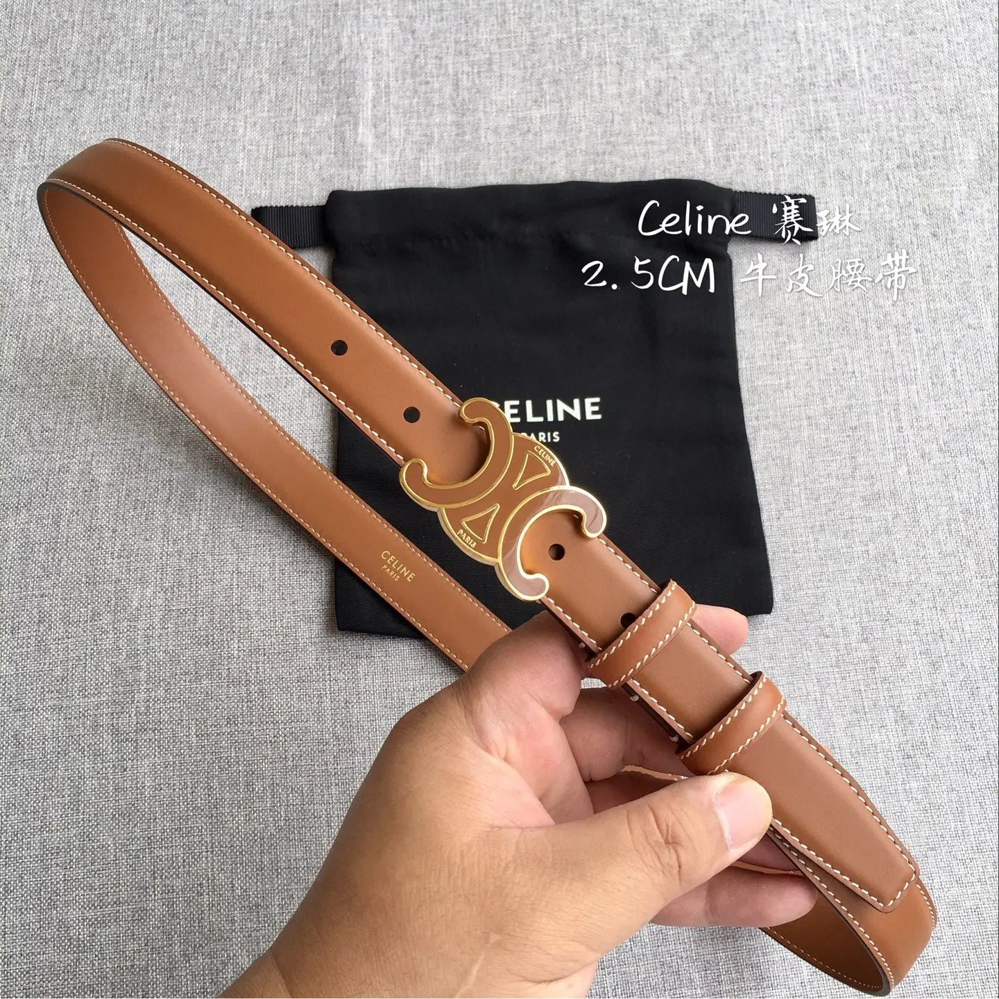 AC Women‘s Leather Belt Triomphe Buckle-1 mysite