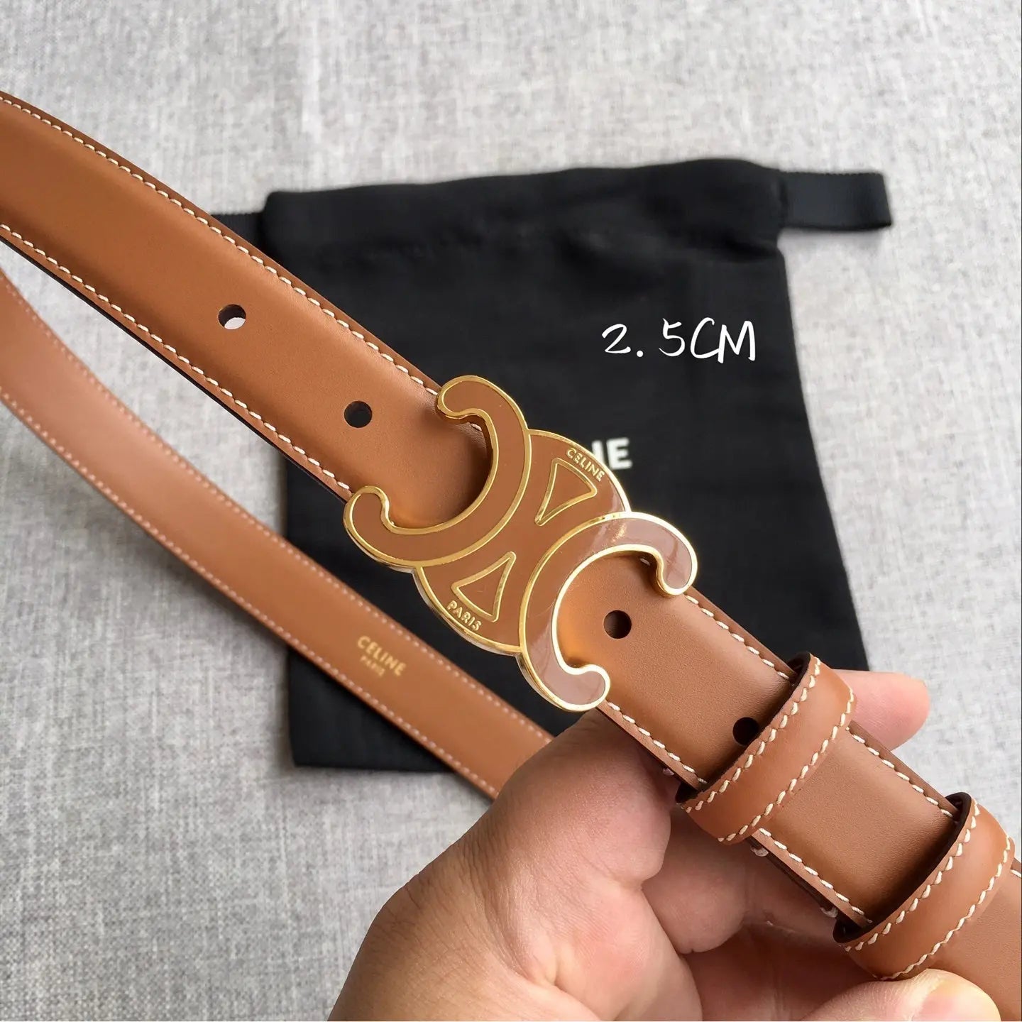 AC Women‘s Leather Belt Triomphe Buckle-1 mysite
