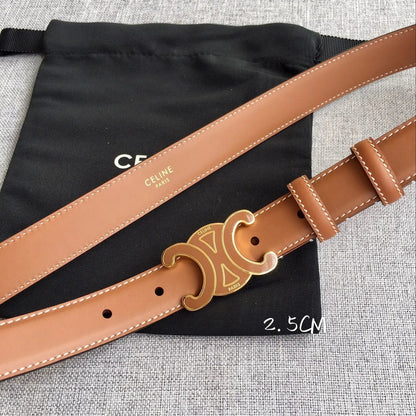 AC Women‘s Leather Belt Triomphe Buckle-1 mysite